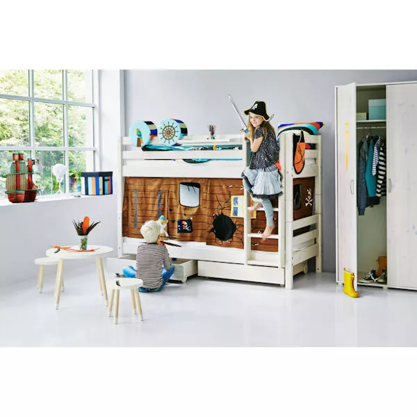 Flexa Classic Etagenbett 90x190 mit 2 Schübe in weiß Flexa Classic Etagenbett 90x190 mit 2 Schübe in weiß