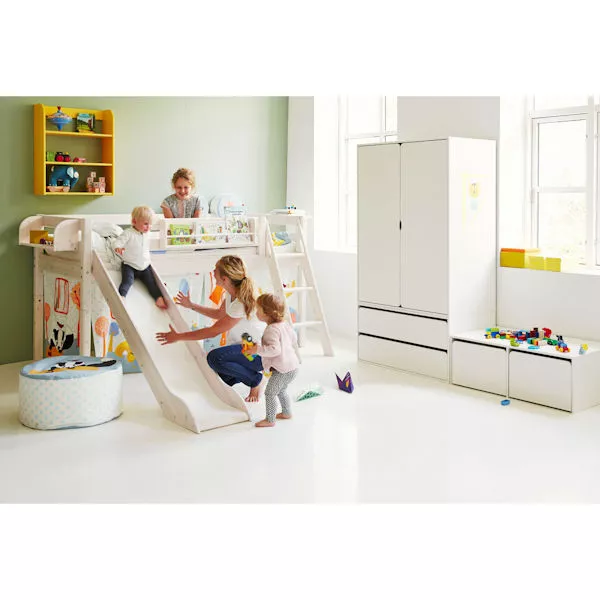 Flexa Classic Rutschbett 90x200 gerade Leiter in weiß Flexa Classic Rutschbett 90x200 gerade Leiter in weiß