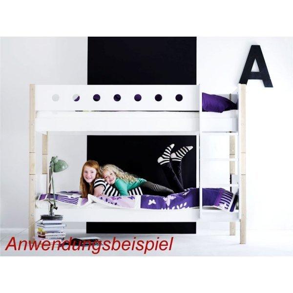 Flexa White Etagenbett 90x190 gerade Leiter in weiß/weiß Flexa White Etagenbett 90x190 gerade Leiter in weiß/weiß