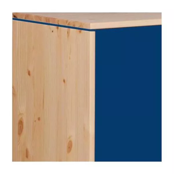 Flexa Classic Schrank 3 Türen, 2 Schubladen natur/blau