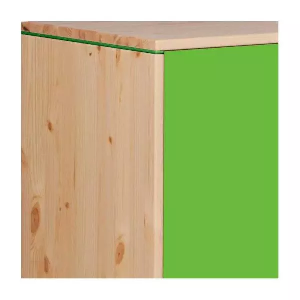 Flexa Classic Schrank 3 Türen, 2 Schubladen natur/grün