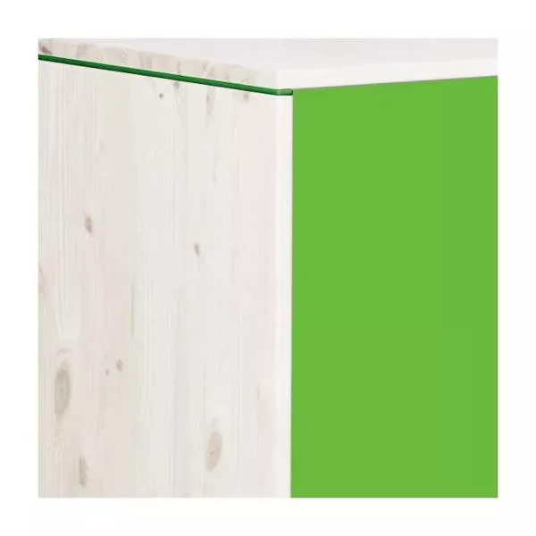 Flexa Classic Kleiderschrank 3 Türen, 2 Schubladen weiß/grün
