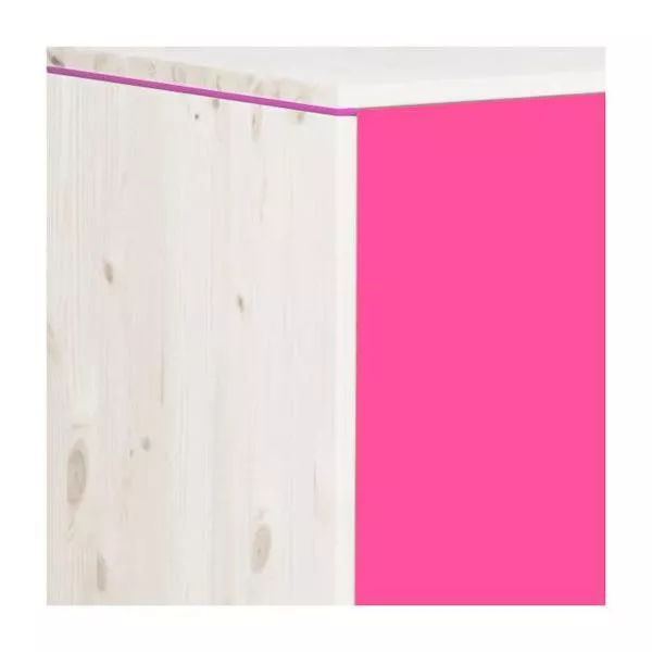 Flexa Classic Kleiderschrank 3 Türen, 2 Schubladen weiß/rosa