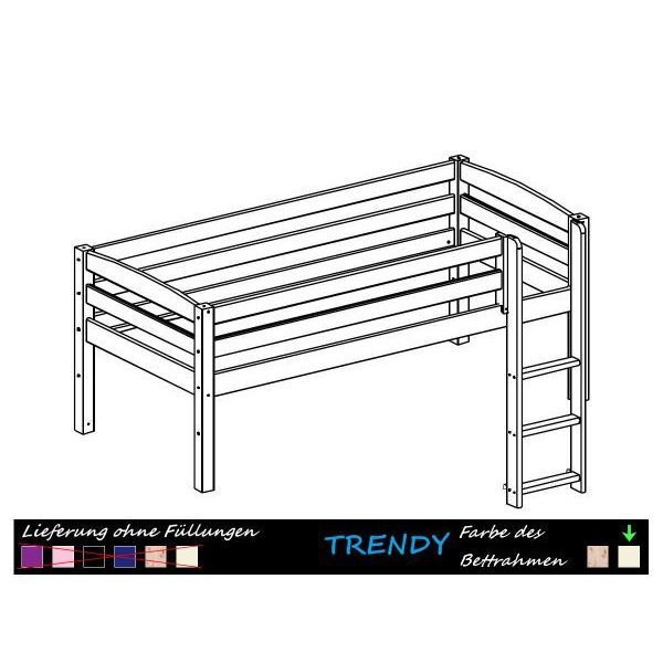 Flexa Trendy Umb. Etagenbett ger. Leiter, weiß Flexa Trendy Umb. Etagenbett ger. Leiter, weiß