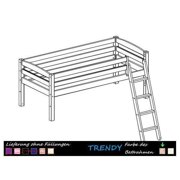 Flexa Trendy Umb. Etagenbett schräge Leiter, natur Flexa Trendy Umb. Etagenbett schräge Leiter, natur