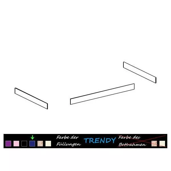 Flexa Basic Trendy Seitenfüllung für Rutschbett, blau