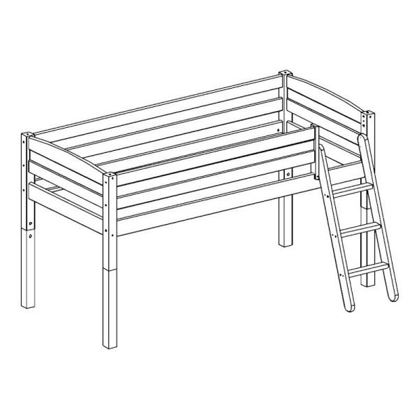 Flexa Basic Trendy Spielbett schräge Leiter, weiß Flexa Basic Trendy Spielbett schräge Leiter, weiß