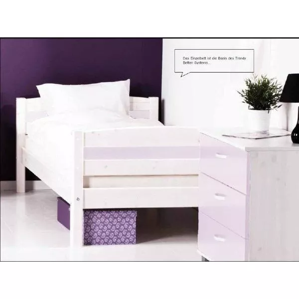 Flexa Basic Trendy Einzelbett 90x200 cm, weiß