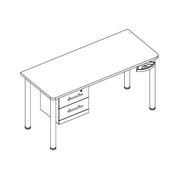 Flexa Basic Trendy Schreibtisch 2 Schübe Abschliessb., nat Flexa Basic Trendy Schreibtisch 2 Schübe Abschliessb., nat