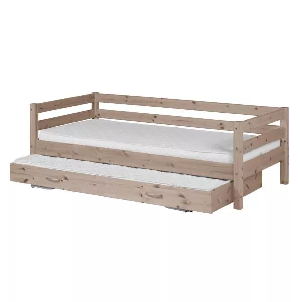 Flexa Classic Bettliege 90x200 mit Ausziehbett in terra