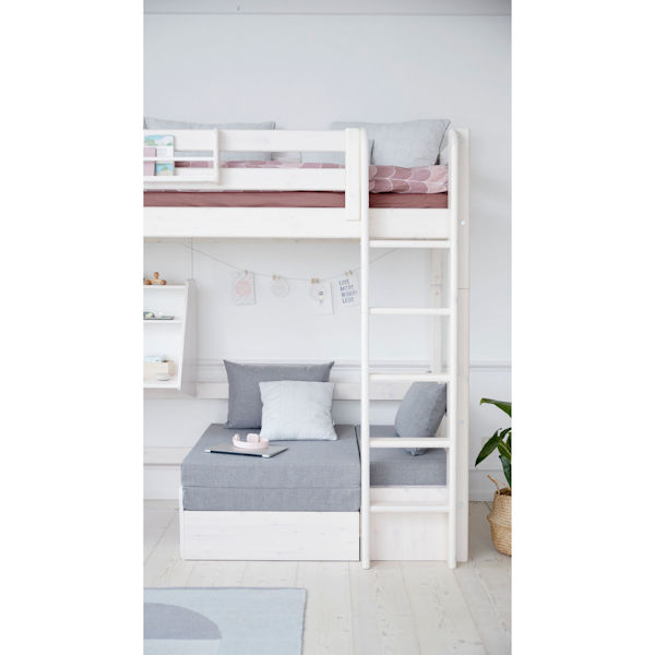 Flexa Hochbett CASA 90x200 ger. Leiter grau Flexa Hochbett CASA 90x200 ger. Leiter grau