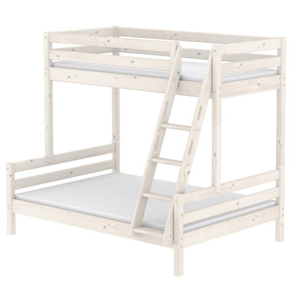 Flexa Classic Kombi-Etagenbett 90x200 Schrägleiter in weiß Flexa Classic Kombi-Etagenbett 90x200 Schrägleiter in weiß