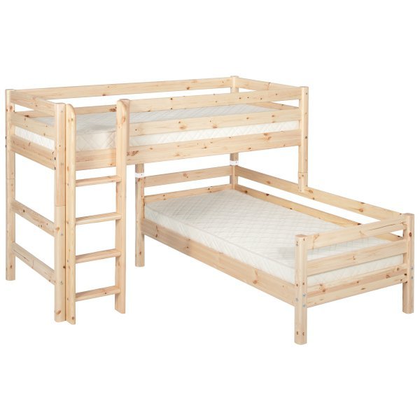 Flexa Classic Mittelhohes Kombibett 90x200 gerade L. natur Flexa Classic Mittelhohes Kombibett 90x200 gerade L. natur