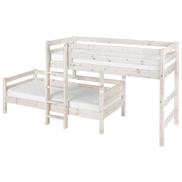 Flexa Classic Mittelhohes Kombibett 90x200 gerade L. weiß Flexa Classic Mittelhohes Kombibett 90x200 gerade L. weiß