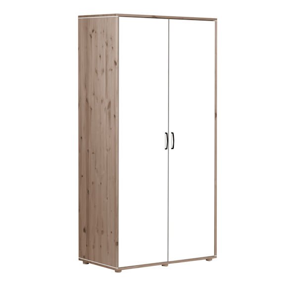 Extrahoher Schrank 2 Türen Terra/Lack weiß Extrahoher Schrank 2 Türen Terra/Lack weiß