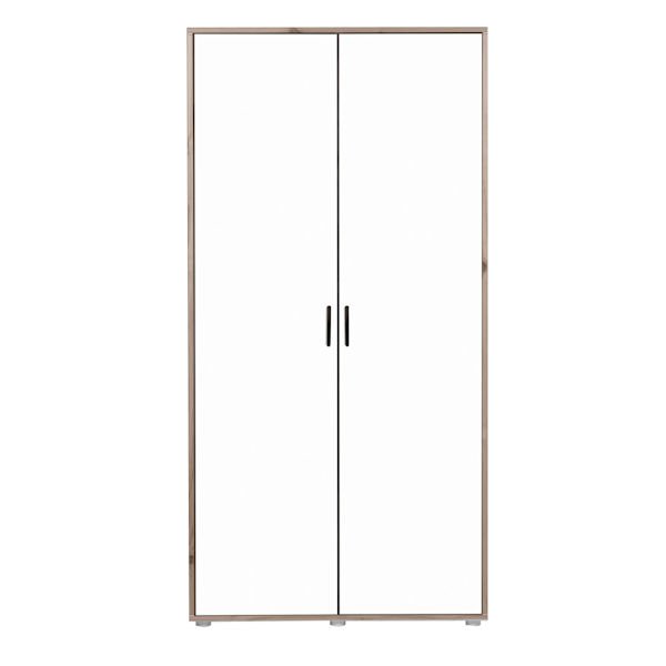 Extrahoher Schrank 2 Türen Terra/Lack weiß Extrahoher Schrank 2 Türen Terra/Lack weiß