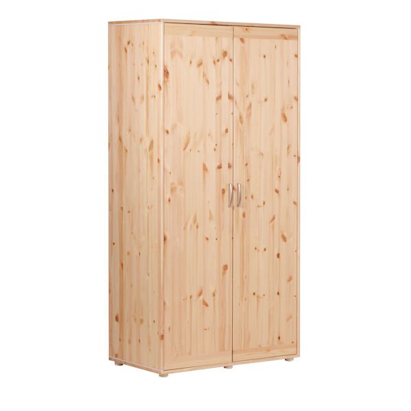 Extrahoher Schrank 2 Türen Kiefer/Kiefer/Weiß Extrahoher Schrank 2 Türen Kiefer/Kiefer/Weiß