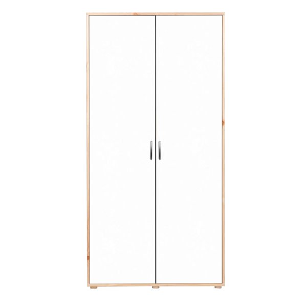 Extrahoher Schrank 2 Türen Kiefer/Lack weiß Extrahoher Schrank 2 Türen Kiefer/Lack weiß