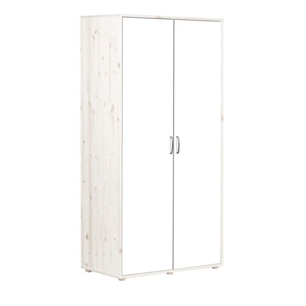 Extrahoher Schrank 2 Türen Kieferweiß/Lack weiß Extrahoher Schrank 2 Türen Kieferweiß/Lack weiß
