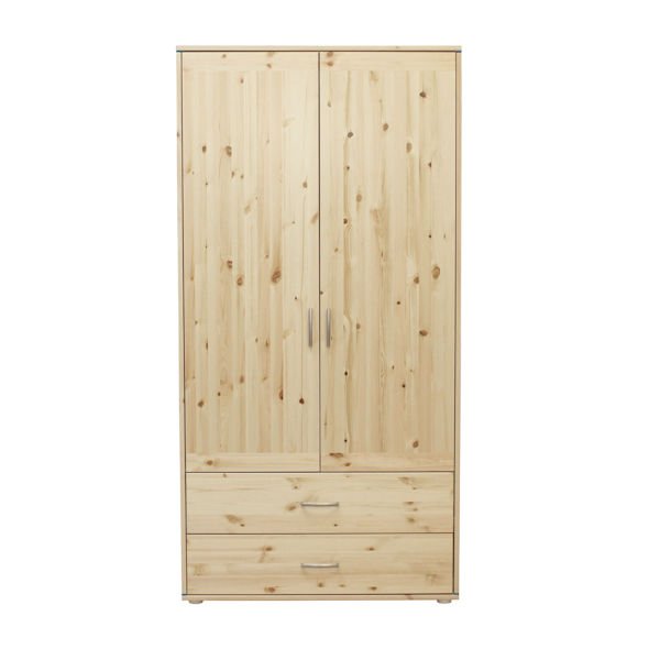 Kleiderschrank 2 Schübe 2 T. Kiefer/Nordic Blue Kleiderschrank 2 Schübe 2 T. Kiefer/Nordic Blue