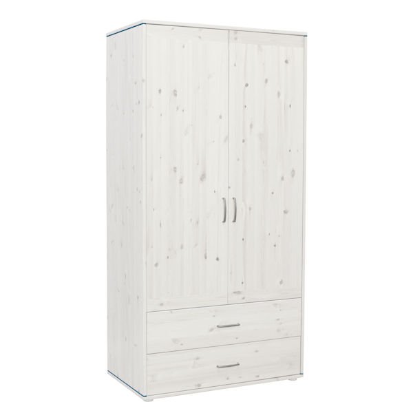 Schrank 2 Schübe 2 T. Kieferweiß/Nordic Blue Schrank 2 Schübe 2 T. Kieferweiß/Nordic Blue