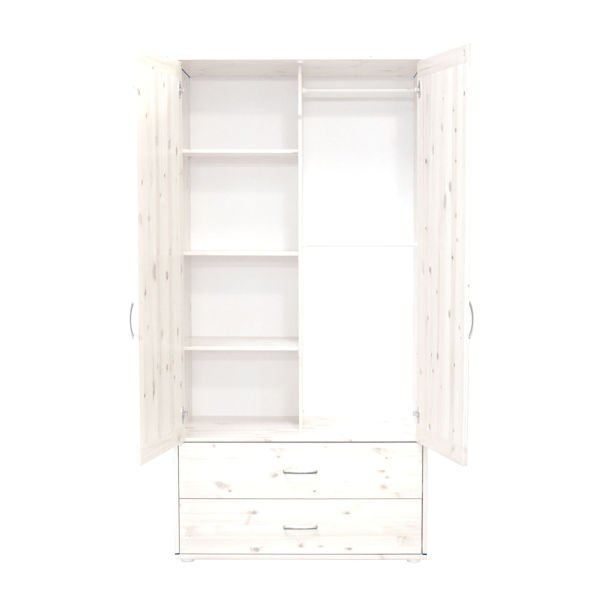 Schrank 2 Schübe 2 T. Kieferweiß/Nordic Blue Schrank 2 Schübe 2 T. Kieferweiß/Nordic Blue
