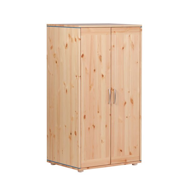 Kleiderschrank 2 Türen Kiefer/Nordic Blue Kleiderschrank 2 Türen Kiefer/Nordic Blue