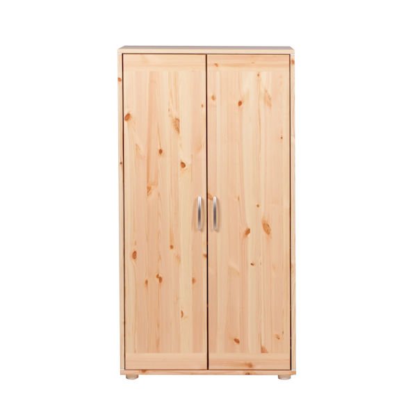 Niedriger Classic Kleiderschrank 2 Türen Kiefer/Kiefer/Weiß Niedriger Classic Kleiderschrank 2 Türen Kiefer/Kiefer/Weiß