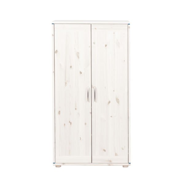 Kleiderschrank 2 Türen Kieferweiß/Nordic Blue Kleiderschrank 2 Türen Kieferweiß/Nordic Blue