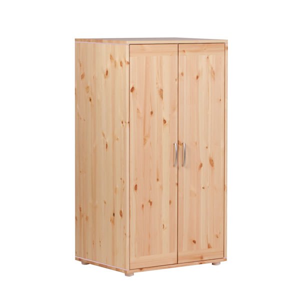 Kleiderschrank 2 Türen Kiefer/Rosa Kleiderschrank 2 Türen Kiefer/Rosa