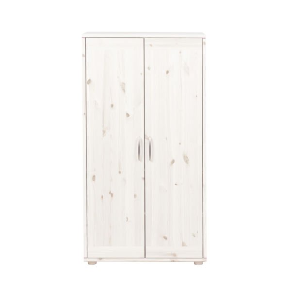 Kleiderschrank 2 Türen Kieferweiß/Rosa Kleiderschrank 2 Türen Kieferweiß/Rosa