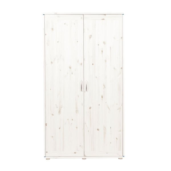 Kleiderschrank 2 Türen Kieferweiß/Nordic Blue Kleiderschrank 2 Türen Kieferweiß/Nordic Blue