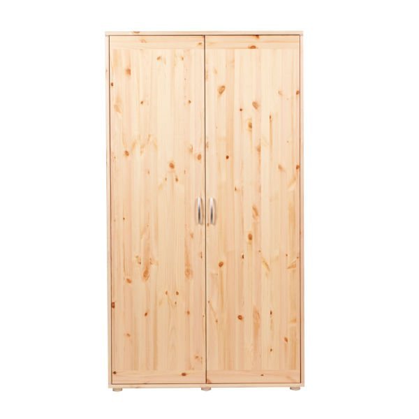 Kleiderschrank 2 Türen Kiefer/Rosa Kleiderschrank 2 Türen Kiefer/Rosa
