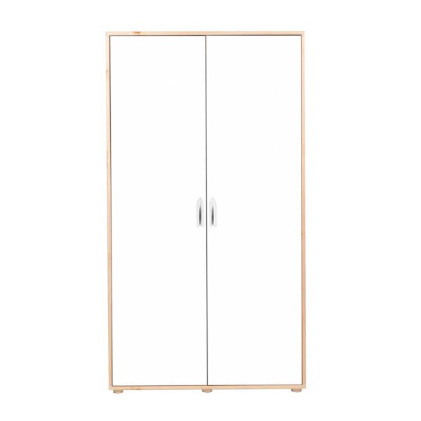 Kleiderschrank 2 Türen Kiefer/Lack weiß Kleiderschrank 2 Türen Kiefer/Lack weiß