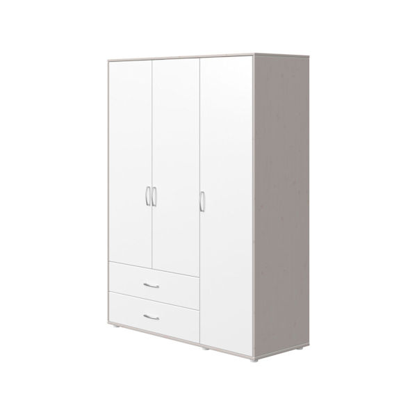 Flexa Kleiderschrank 3 Tür, 2 Schübe weiß Flexa Kleiderschrank 3 Tür, 2 Schübe weiß
