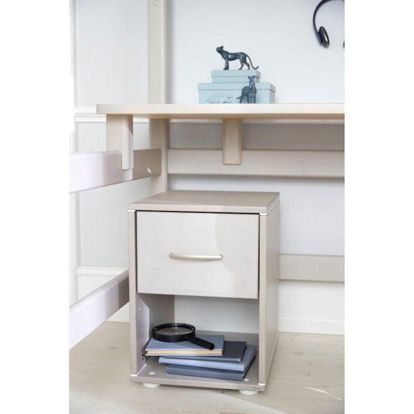 Flexa Nachttisch, 1 Schublade grau/weiß Flexa Nachttisch, 1 Schublade grau/weiß