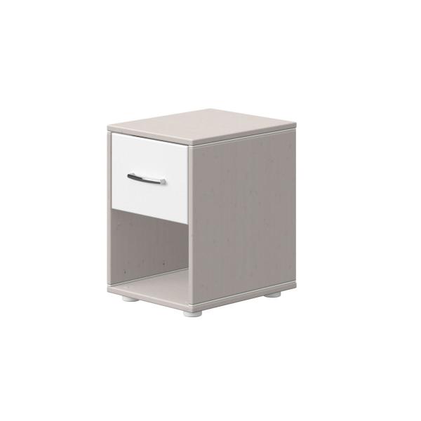 Flexa Nachttisch, 1 Schublade grau/weiß Flexa Nachttisch, 1 Schublade grau/weiß