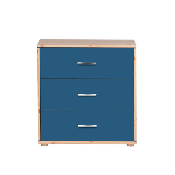 Classic Kommode 3 Schübe Kiefer/Nordic Blue Classic Kommode 3 Schübe Kiefer/Nordic Blue