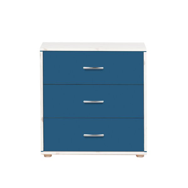Classic Kommode 3 Schübe Kieferweiß/Nordic Blue Classic Kommode 3 Schübe Kieferweiß/Nordic Blue
