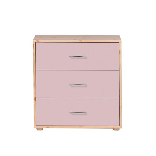 Classic Kommode 3 Schübe Kiefer/Rosa Classic Kommode 3 Schübe Kiefer/Rosa