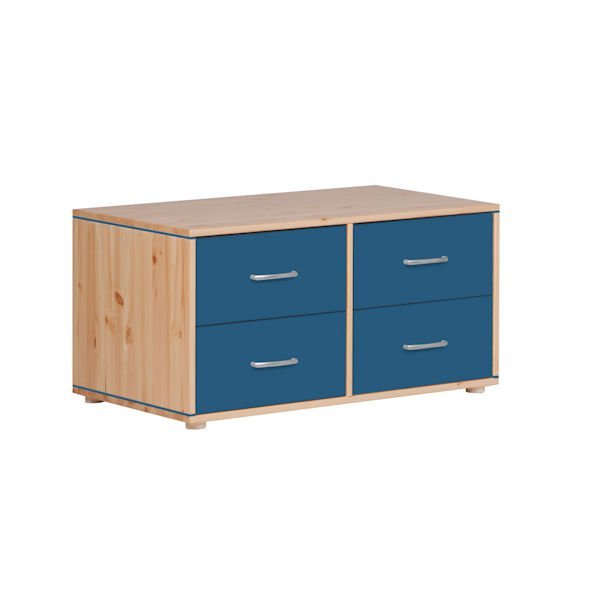 Classic Kommode 4 Schübe Kiefer/Nordic Blue Classic Kommode 4 Schübe Kiefer/Nordic Blue