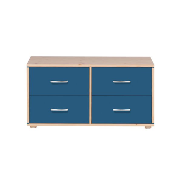 Classic Kommode 4 Schübe Kiefer/Nordic Blue Classic Kommode 4 Schübe Kiefer/Nordic Blue