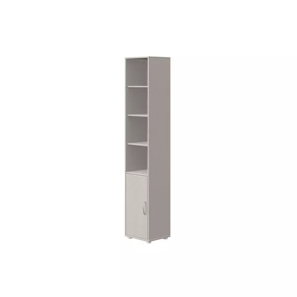 Flexa Regal, 1 Tür, 3 Böden grau/grau/weiß