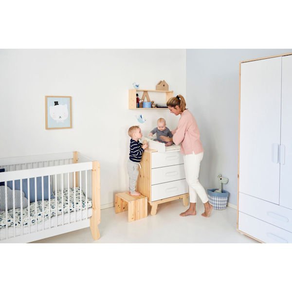 Flexa Näst 2-in-1 Wickeltisch Natur/Weiß Flexa Näst 2-in-1 Wickeltisch Natur/Weiß