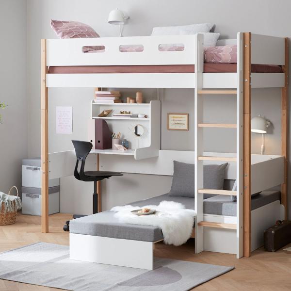 Flexa Nor CASA Hochbett g. Leiter, Couch, Schreibt. 90x200 Eiche/White Flexa Nor CASA Hochbett g. Leiter, Couch, Schreibt. 90x200 Eiche/White