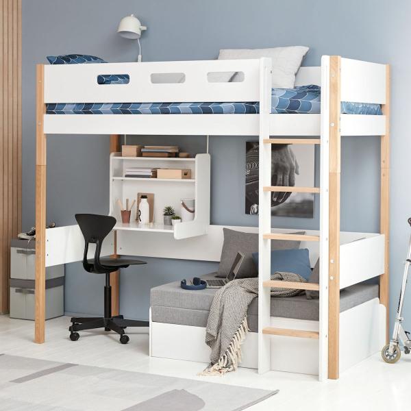 Flexa Nor Etagenbett gerade Leiter 90x190 Eiche / White Flexa Nor Etagenbett gerade Leiter 90x190 Eiche / White