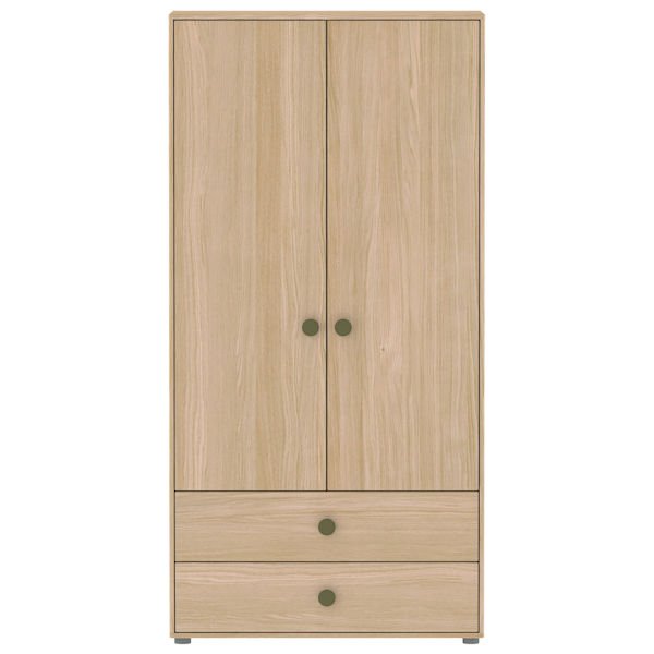 Flexa Popsicle hoher Kleiderschrank 2 Türen, 2 Schubladen, - Kiwi Flexa Popsicle hoher Kleiderschrank 2 Türen, 2 Schubladen, - Kiwi