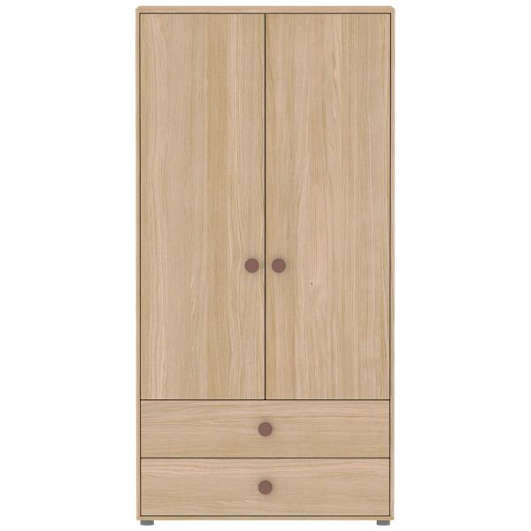 Flexa Popsicle hoher Kleiderschrank 2 Türen, 2 Schubladen, - Cherry Flexa Popsicle hoher Kleiderschrank 2 Türen, 2 Schubladen, - Cherry