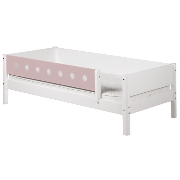 Flexa White Einzelbett 90x200 cm vordere Sicherung rosa Flexa White Einzelbett 90x200 cm vordere Sicherung rosa