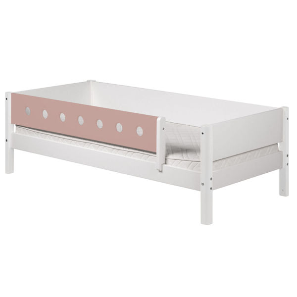 Flexa White Einzelbett 90x200 Light Rose Pfosten weiß Flexa White Einzelbett 90x200 Light Rose Pfosten weiß